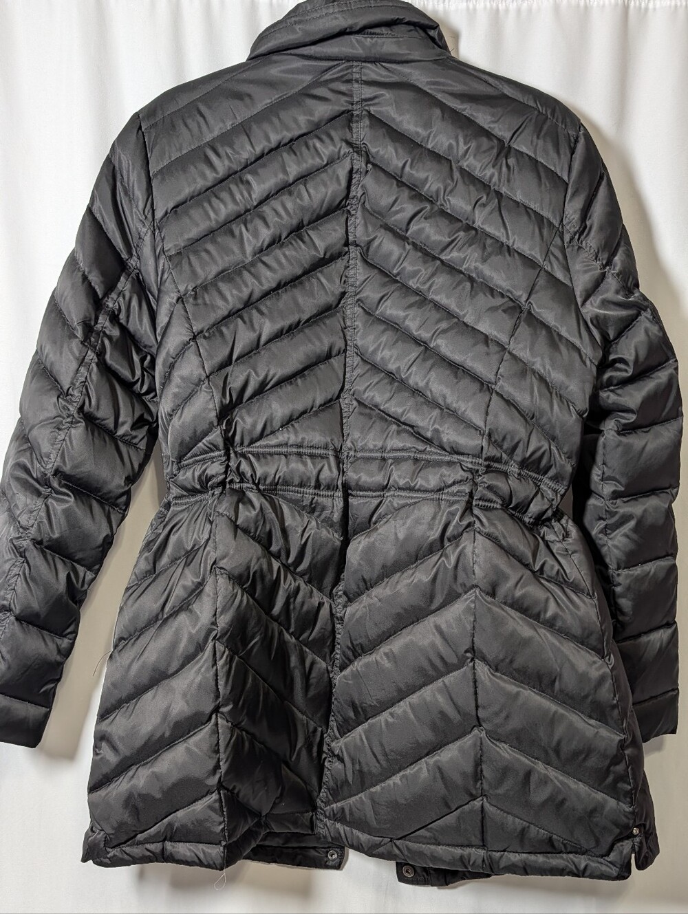 Laundry by Shelli Segal Black Quilted Down Puffer Coat Jacket Size L - Picture 8 of 8